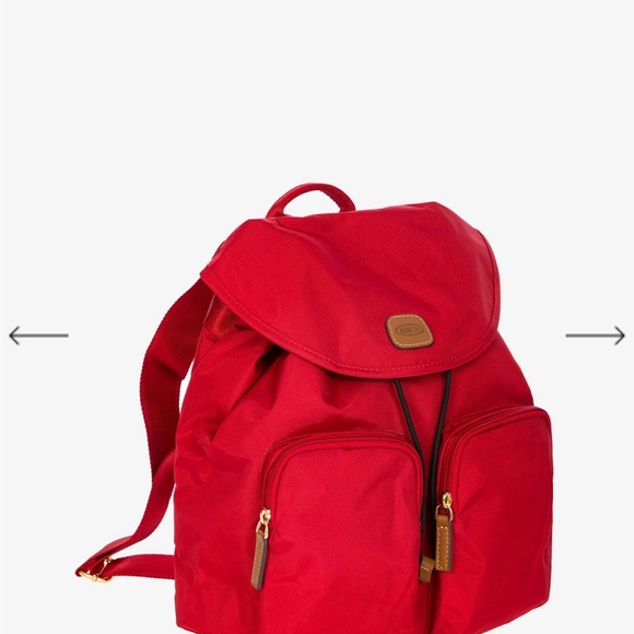 Bric's Vibrant Red Backpack made Italy - Picture 2 of 14